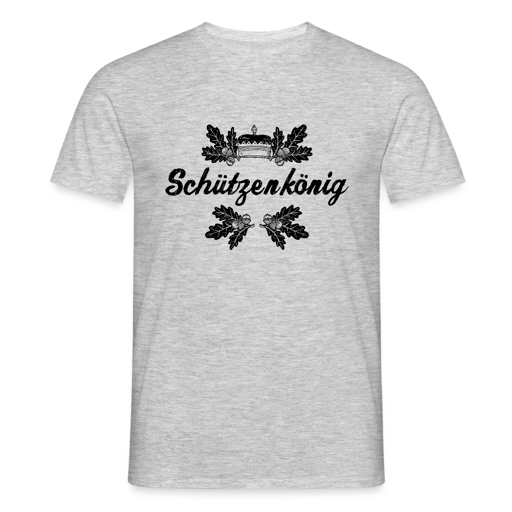 Männer T-Shirt "Schützenkönig" - Grau meliert