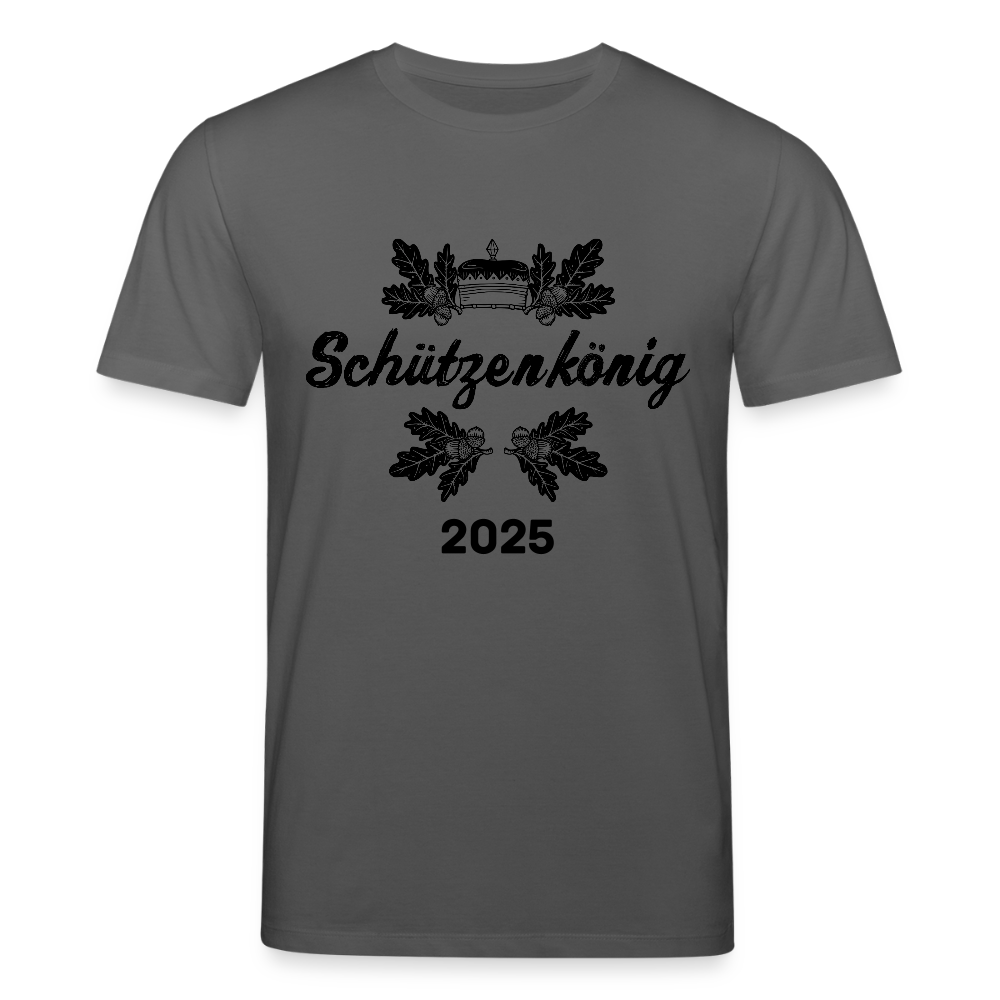 Männer T-Shirt "Schützenkönig 2025" Bio - Anthrazit