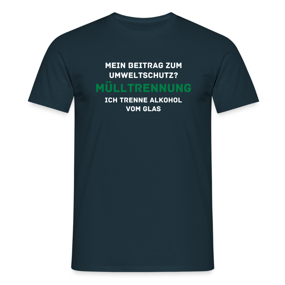 Männer T-Shirt "Mülltrennung" - Navy