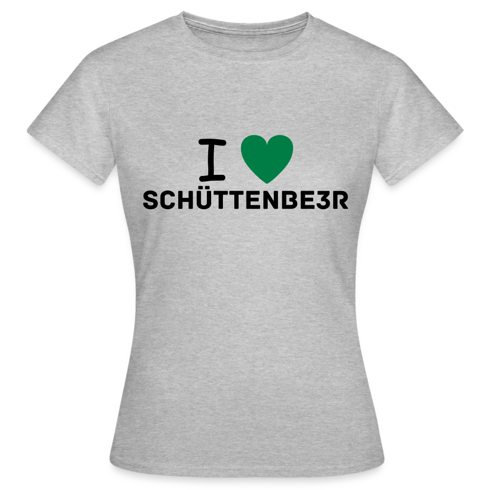 Frauen T-Shirt "I-Love-Schüttenbeer" - Grau meliert
