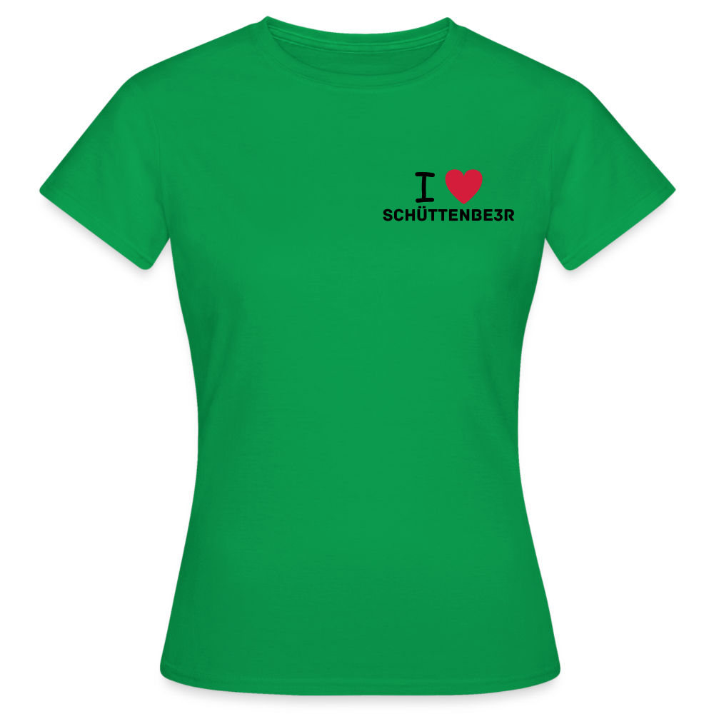 Frauen T-Shirt Brust "I-Love-Schüttenbeer" - Kelly Green