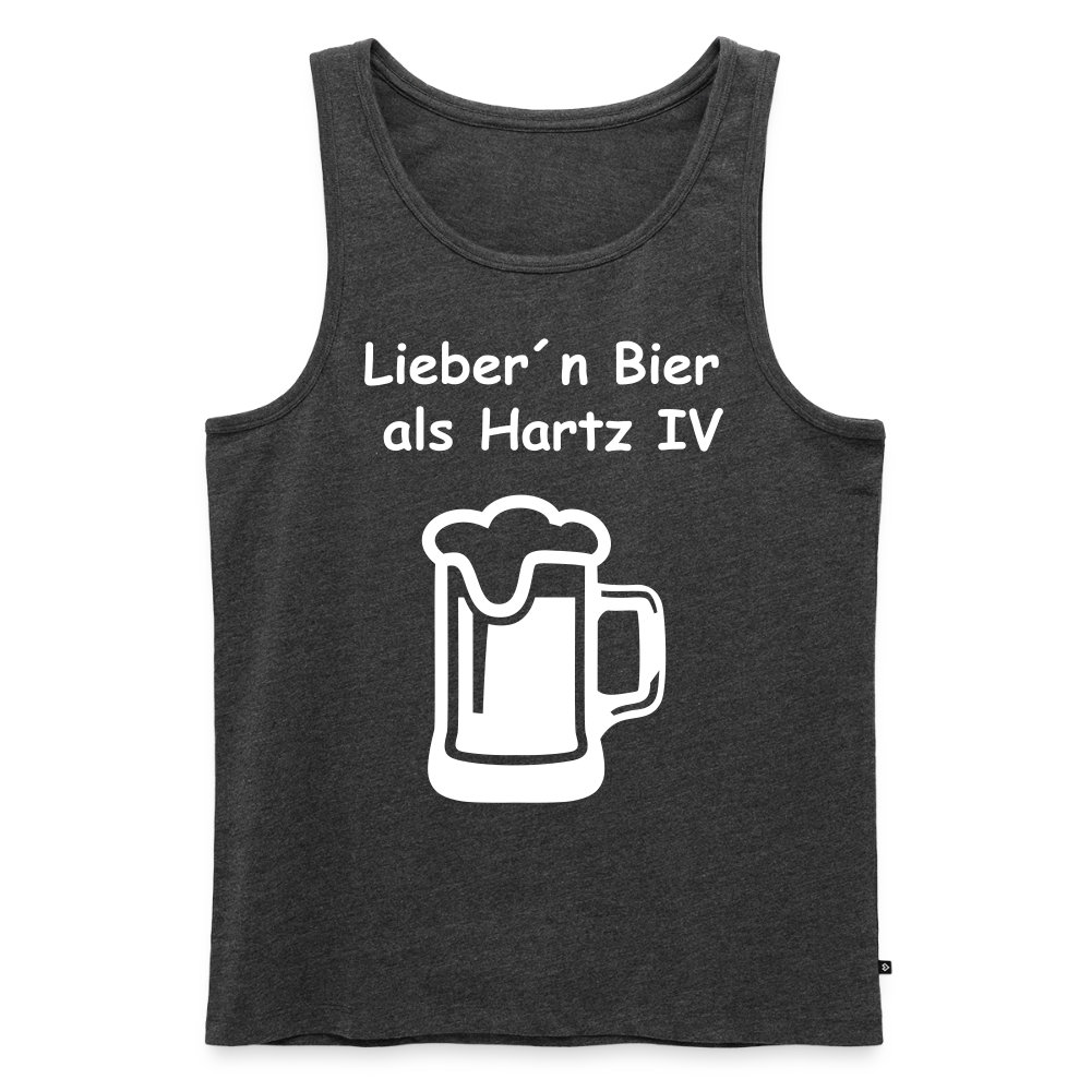 Männer Tank Top "Lieber ein Bier" - Anthrazit meliert