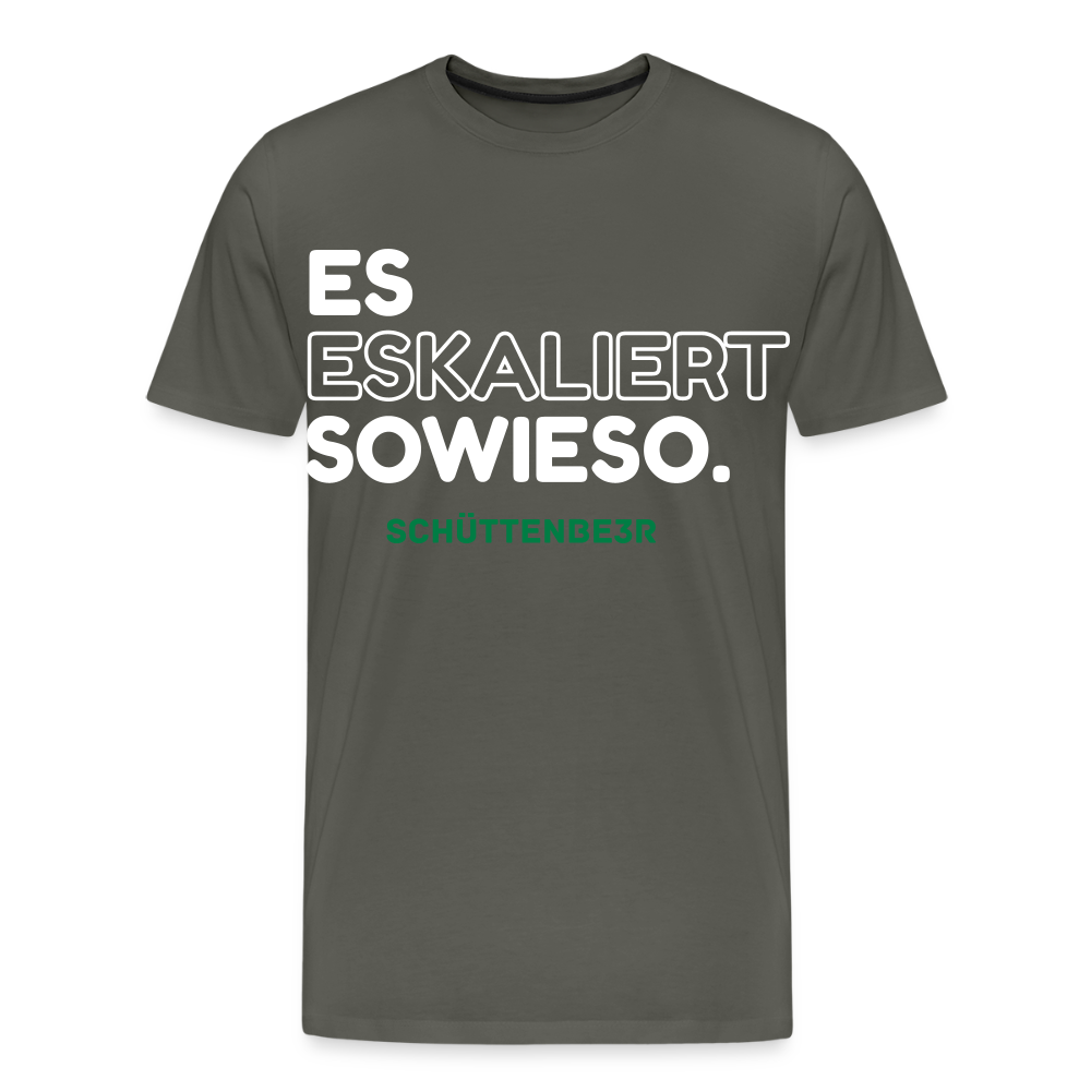 Männer Premium T-Shirt "Es Eskaliert" - Asphalt