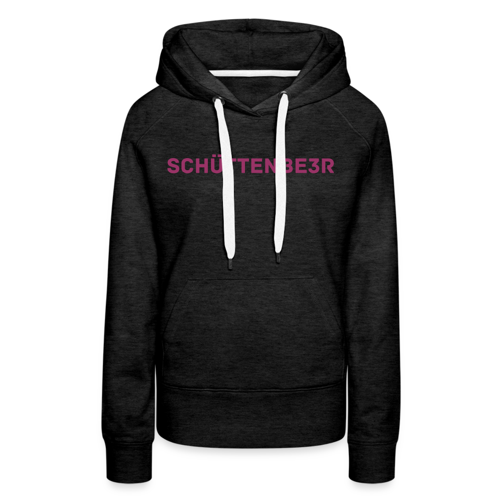 Frauen Premium Hoodie "Glitzer Schriftzug" - Anthrazit
