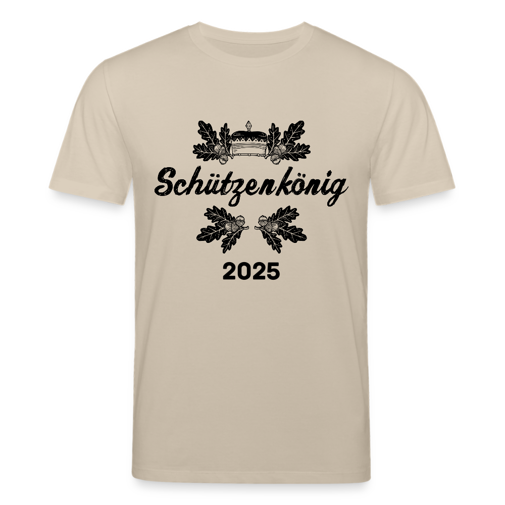 Männer T-Shirt "Schützenkönig 2025" Bio - Beige