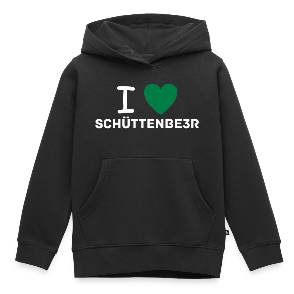 Kinder Premium Hoodie "I-Love-Schüttenbeer" - Schwarz