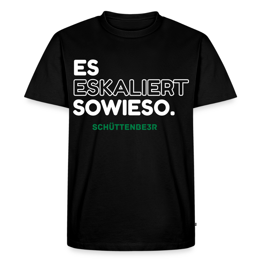 Männer Premium T-Shirt "Es Eskaliert" - Schwarz