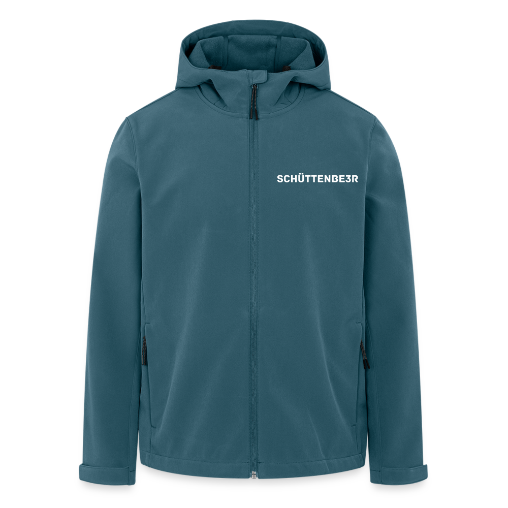Männer Recycled Softshell Jacke - Dunkles Petrol