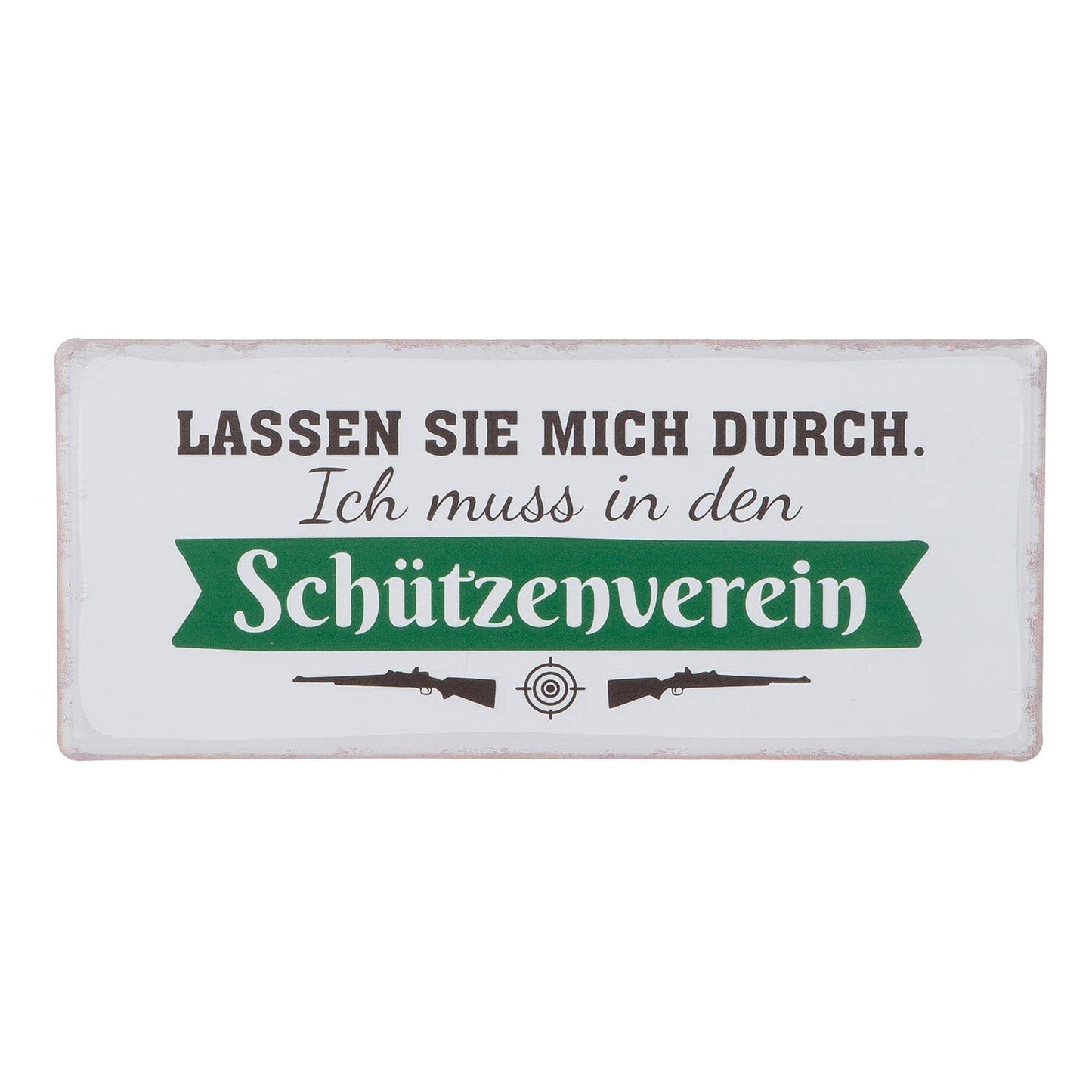 Schild Rechteckig "Schützenfest" H.15 cm mit Aufhangeöse