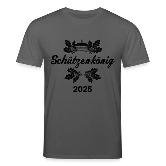Männer T-Shirt "Schützenkönig 2025" Bio - Anthrazit