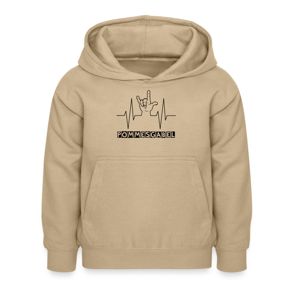 Kinder Hoodie "Pommesgabel" - Sand