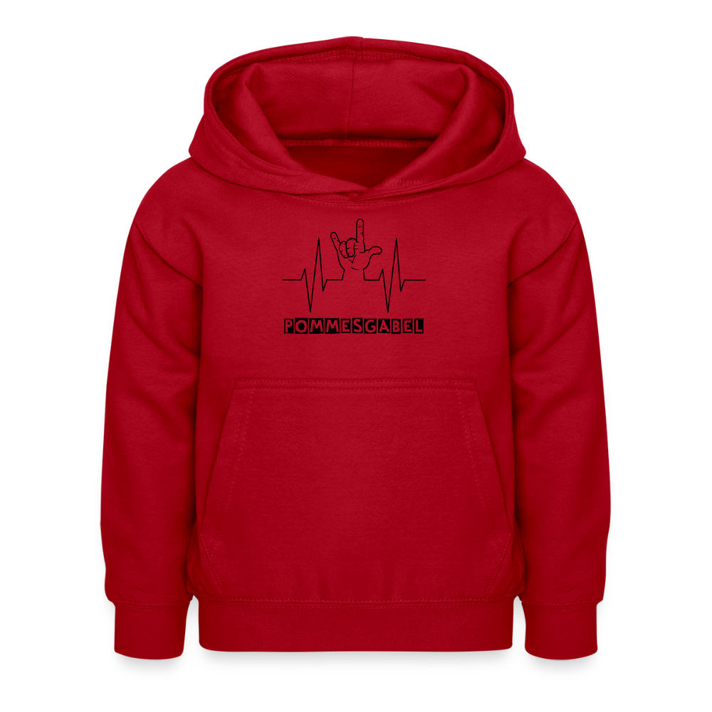 Kinder Hoodie "Pommesgabel" - Rot