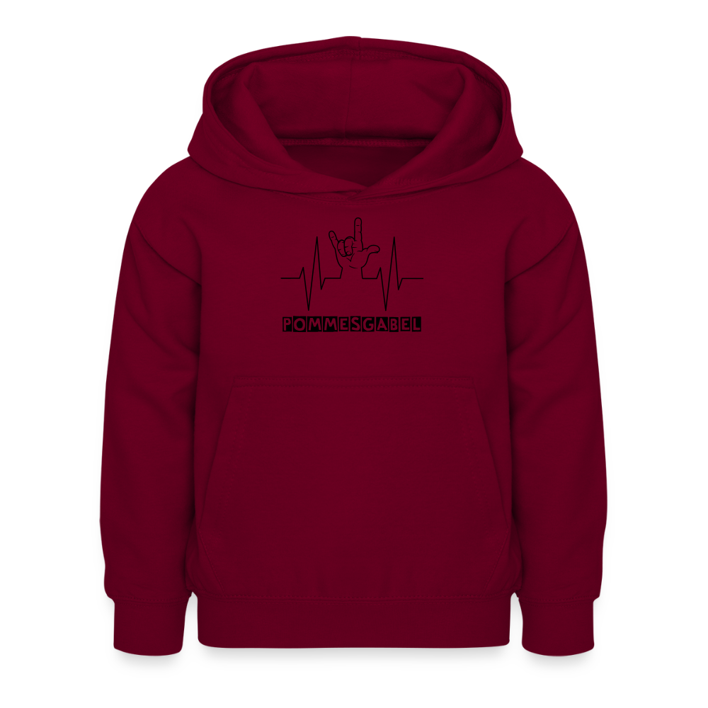 Kinder Hoodie "Pommesgabel" - Bordeaux