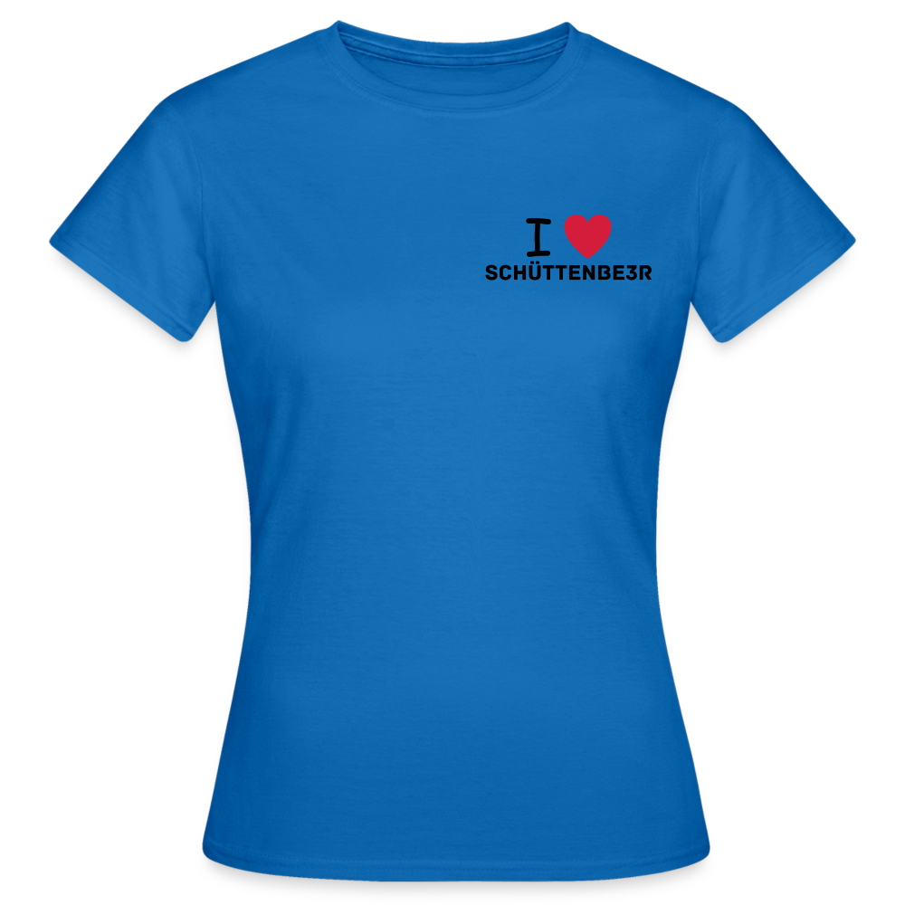 Frauen T-Shirt Brust "I-Love-Schüttenbeer" - Royalblau