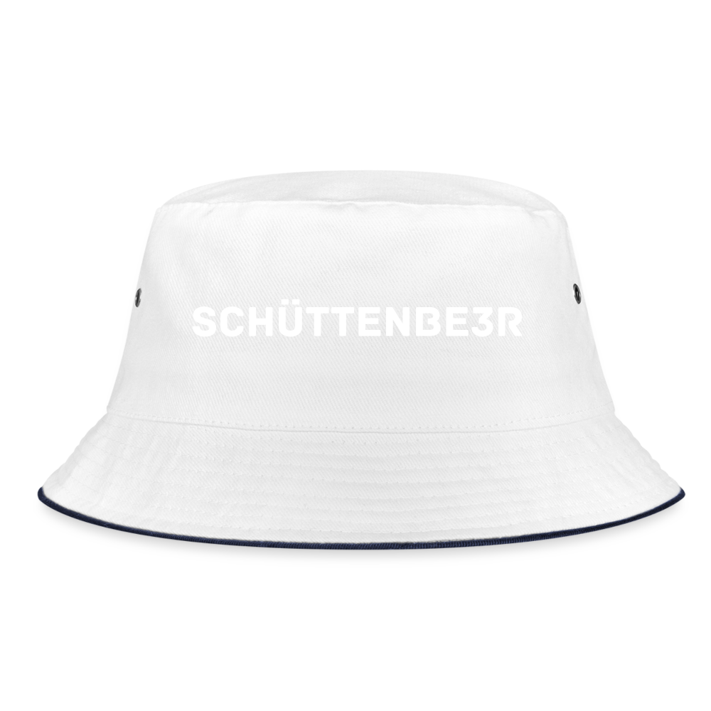 Fischerhut "SCHÜTTENBE3R" - Weiß/Navy