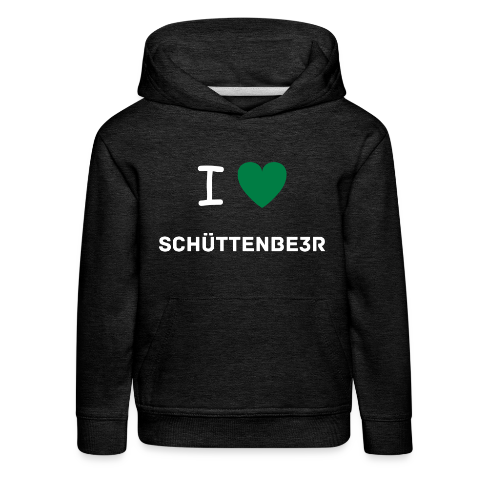 Kinder Premium Hoodie "I-Love-Schüttenbeer" - Anthrazit