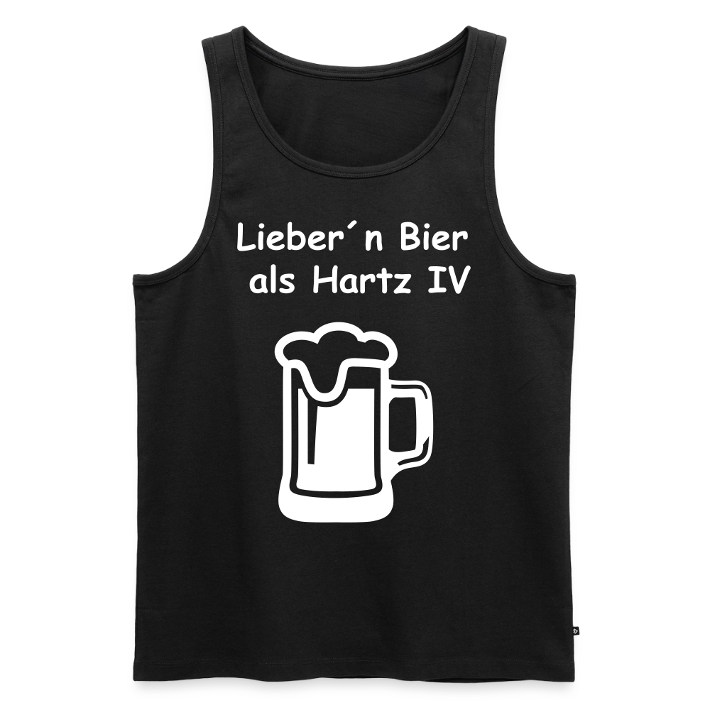Männer Tank Top "Lieber ein Bier" - Schwarz