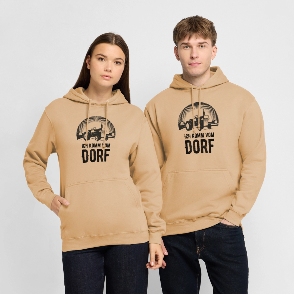 Hoodie "Ich komme vom Dorf" Unisex - Pfirsich