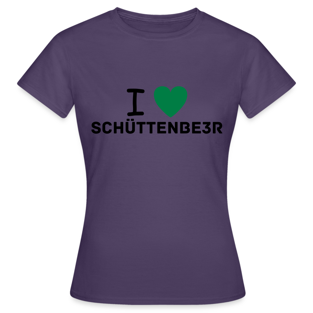 Frauen T-Shirt "I-Love-Schüttenbeer" - Dunkellila