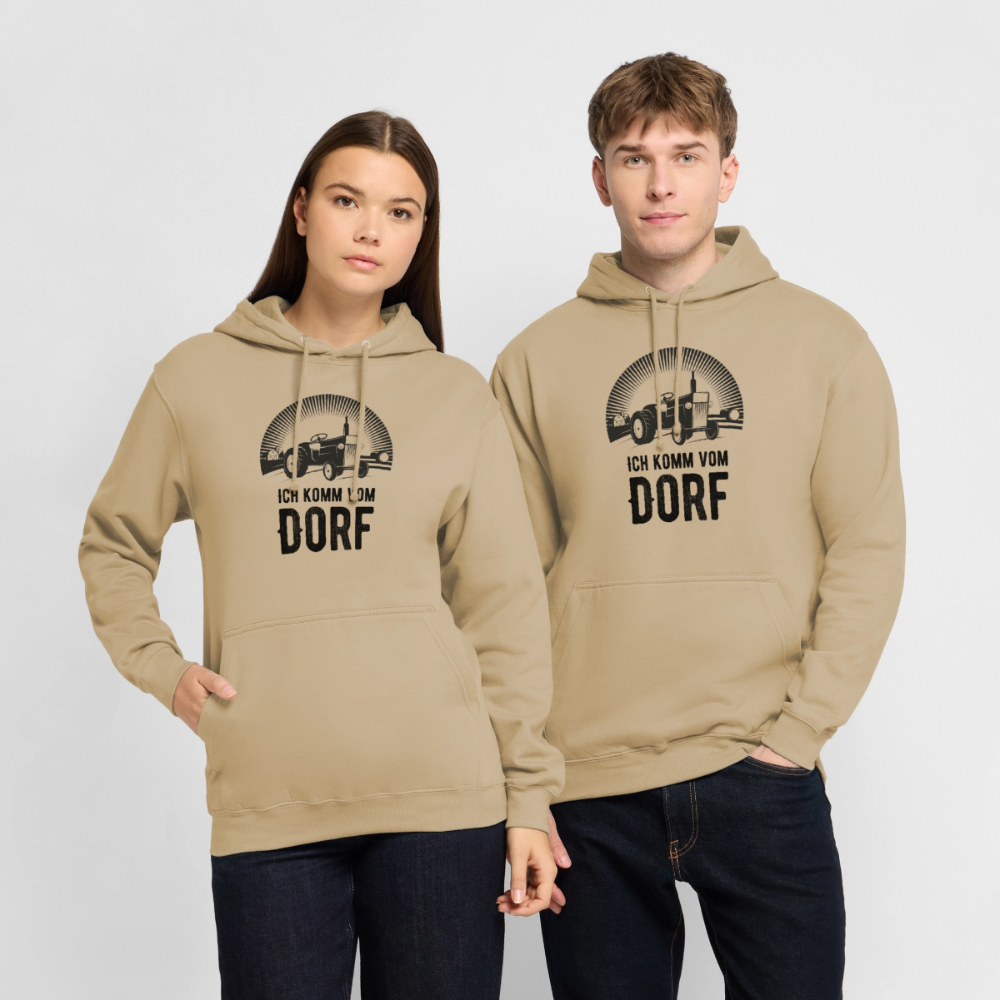Hoodie "Ich komme vom Dorf" Unisex - Beige
