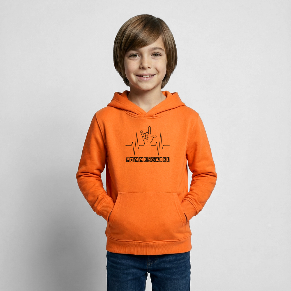 Kinder Hoodie "Pommesgabel" - Orange