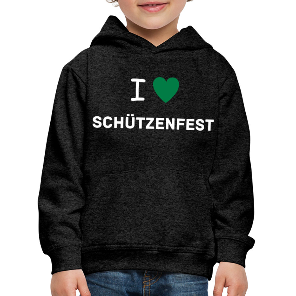 Kinder Premium Hoodie "I-Love-Schützenfest" - Anthrazit