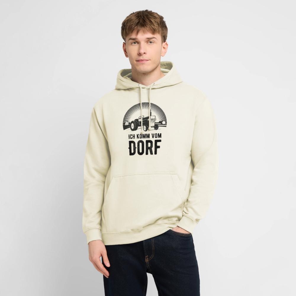 Hoodie "Ich komme vom Dorf" Unisex - Vanille-Milchshake