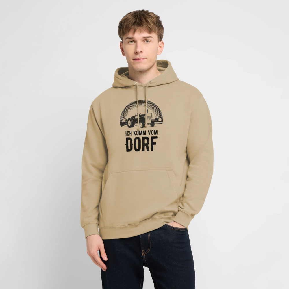 Hoodie "Ich komme vom Dorf" Unisex - Beige