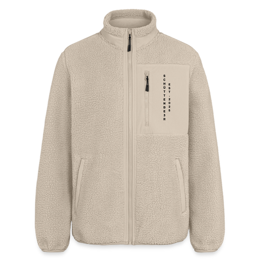 Unisex Sherpajacke Relaxed Fit "SCHÜTTENBE3R" - Beige