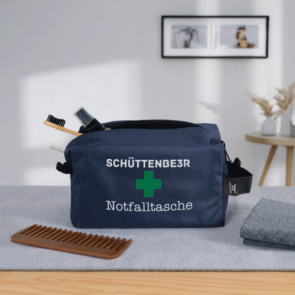 Kulturbeutel "Notfalltasche Schüttenbeer" - Navy