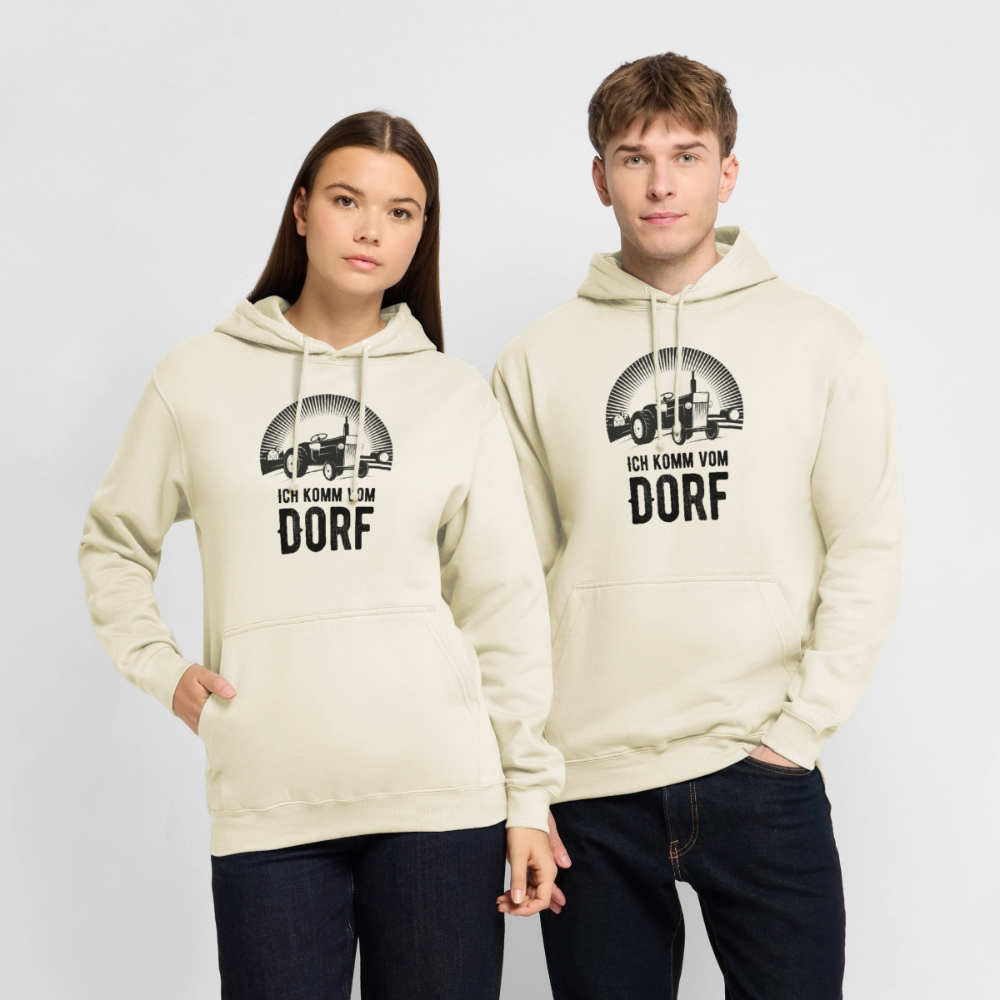 Hoodie "Ich komme vom Dorf" Unisex - Vanille-Milchshake