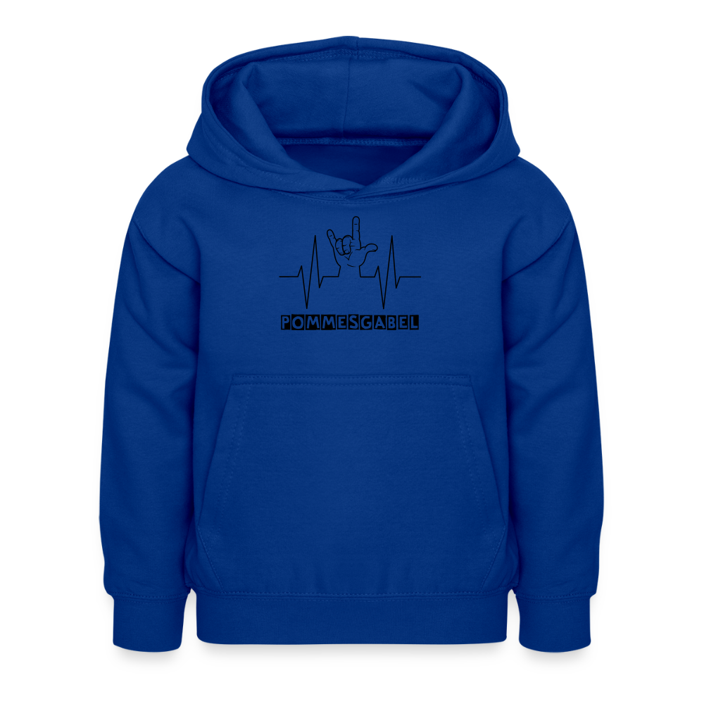 Kinder Hoodie "Pommesgabel" - Royalblau