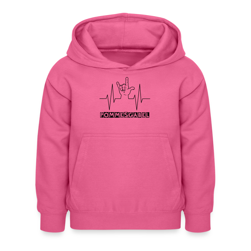Kinder Hoodie "Pommesgabel" - Pink