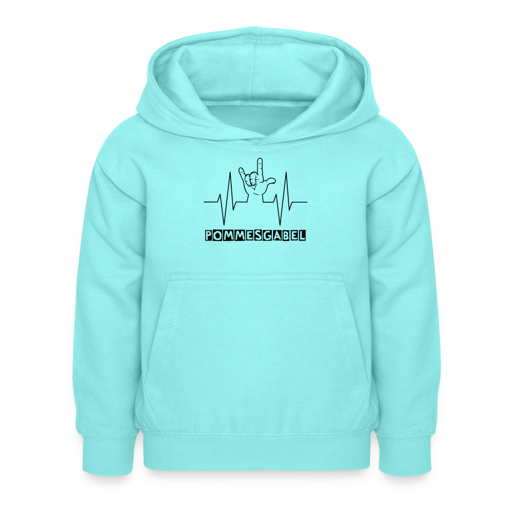 Kinder Hoodie "Pommesgabel" - Pfefferminze