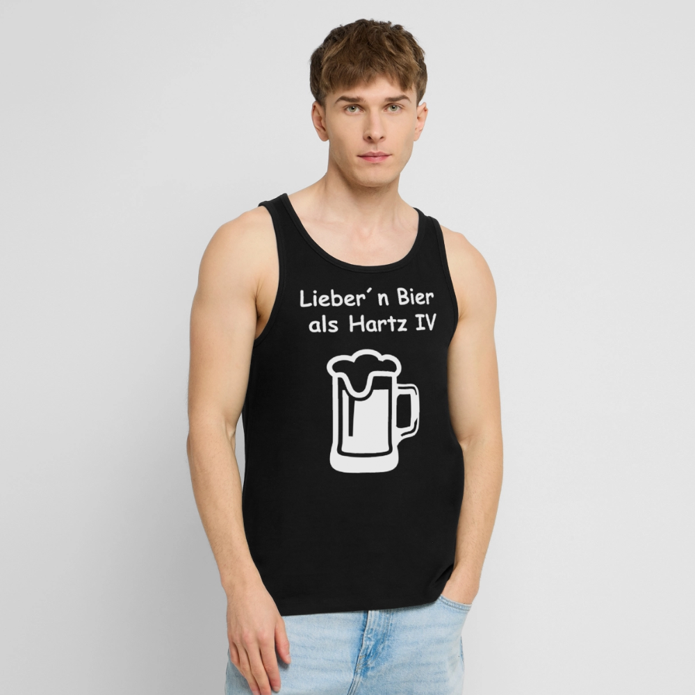 Männer Tank Top "Lieber ein Bier" - Schwarz