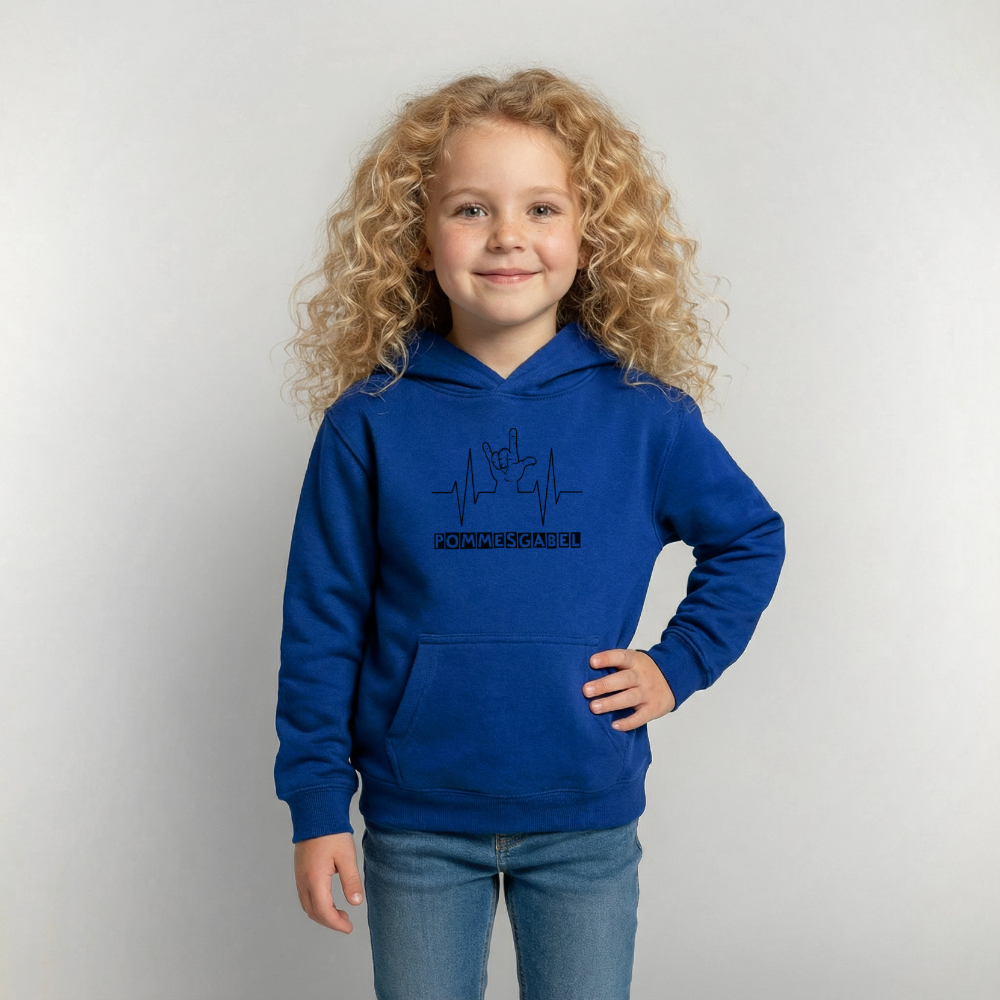 Kinder Hoodie "Pommesgabel" - Royalblau