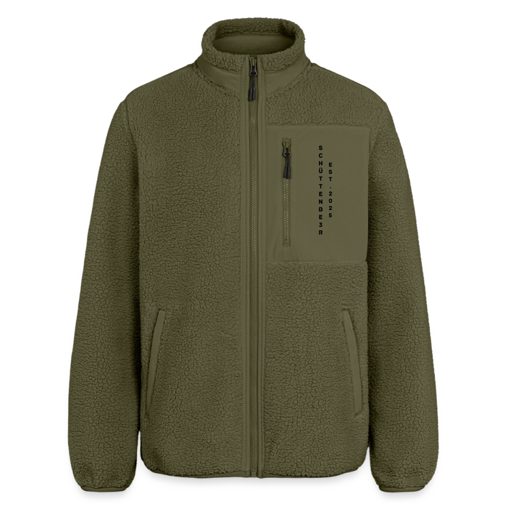 Unisex Sherpajacke Relaxed Fit "SCHÜTTENBE3R" - Khaki