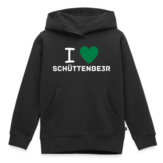 Kinder Premium Hoodie "I-Love-Schüttenbeer" - Schwarz