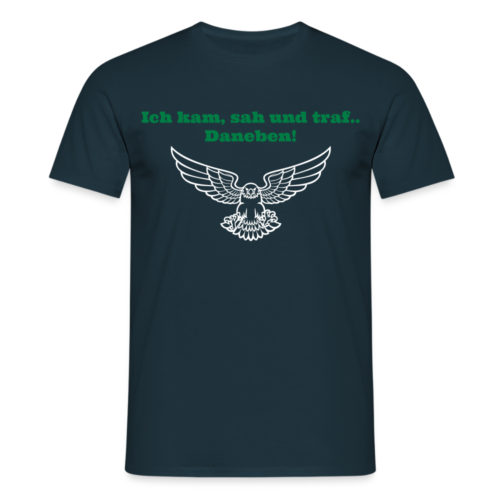 Herren T-Shirt "Ich kam, sah und traf.." - Navy