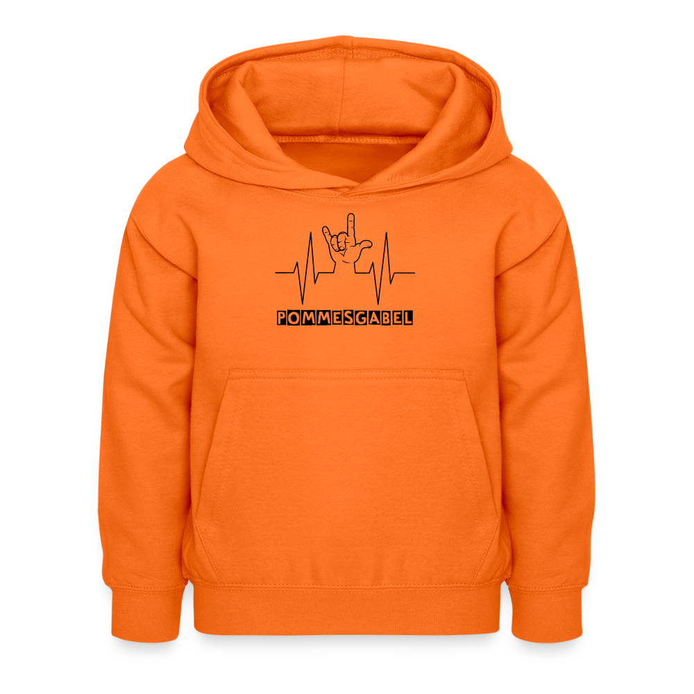 Kinder Hoodie "Pommesgabel" - Orange