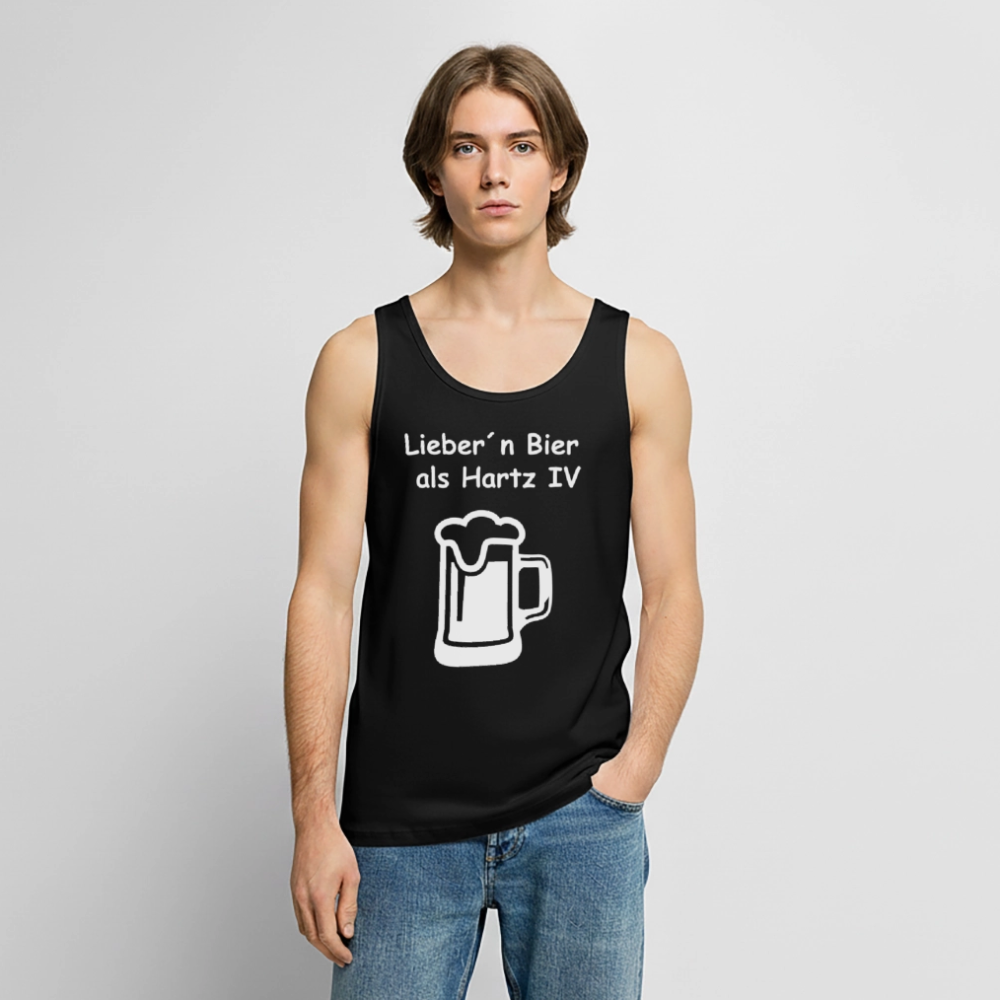 Männer Tank Top "Lieber ein Bier" - Schwarz