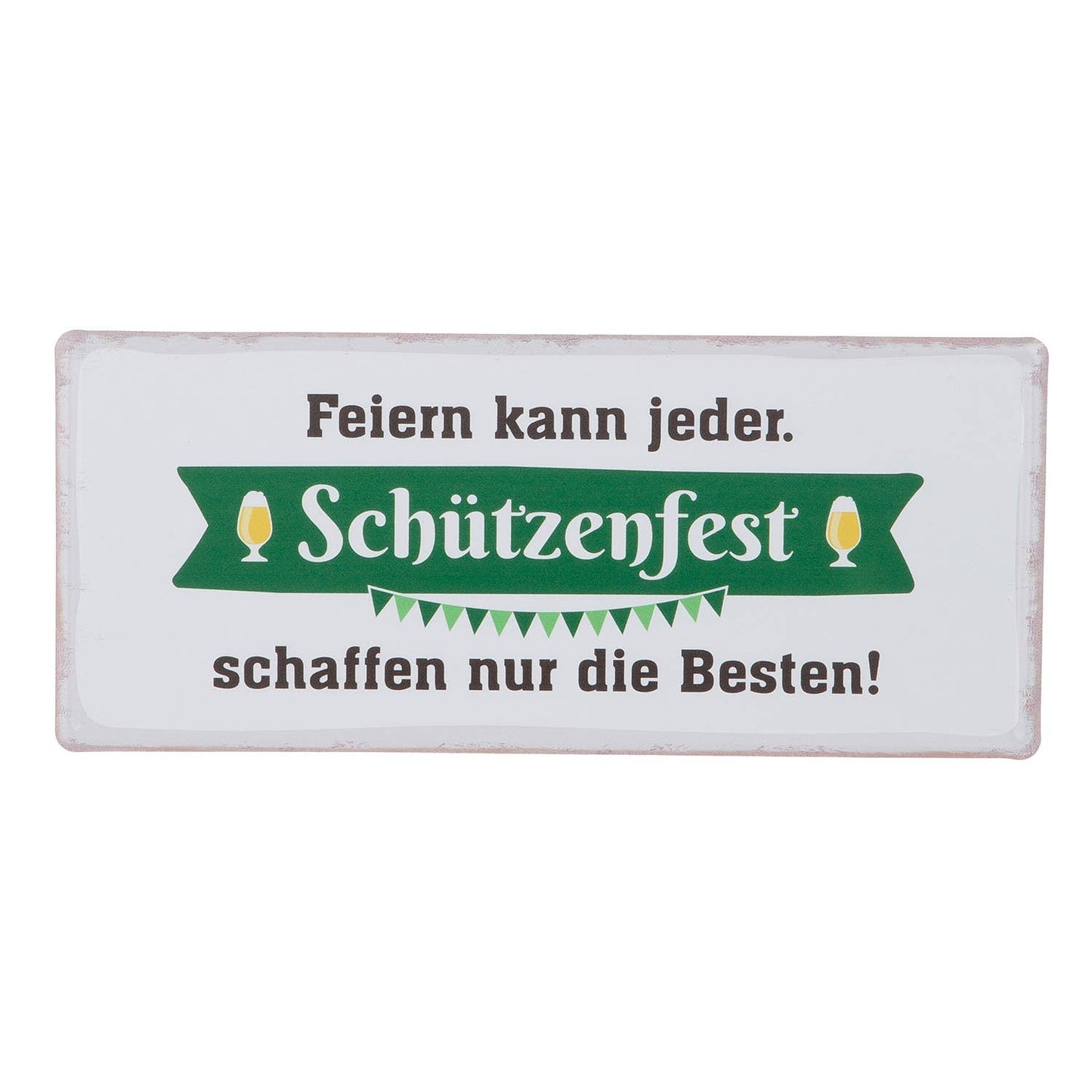 Schild Rechteckig "Schützenfest" H.15 cm mit Aufhangeöse