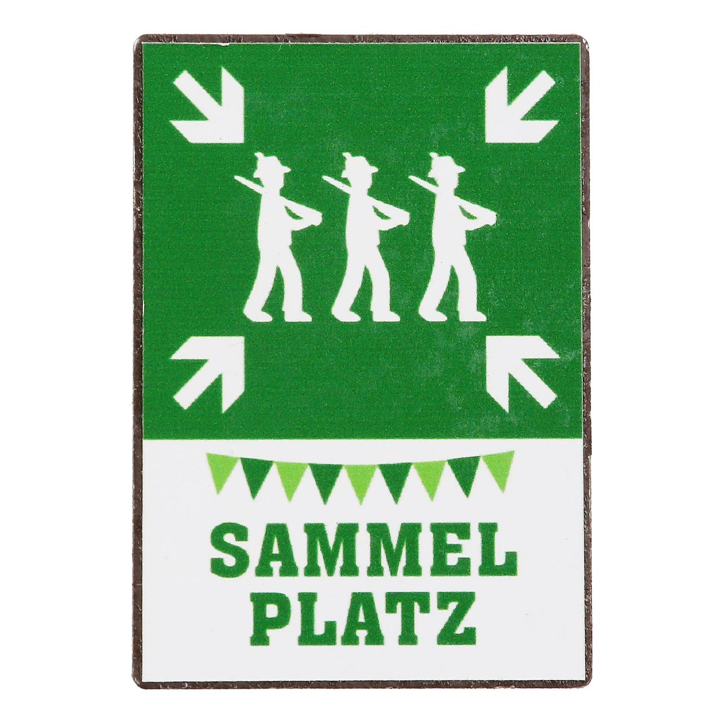 Magnet rechteckig Schützenfest 4-sort. grün H. 5 cm vers. Motive