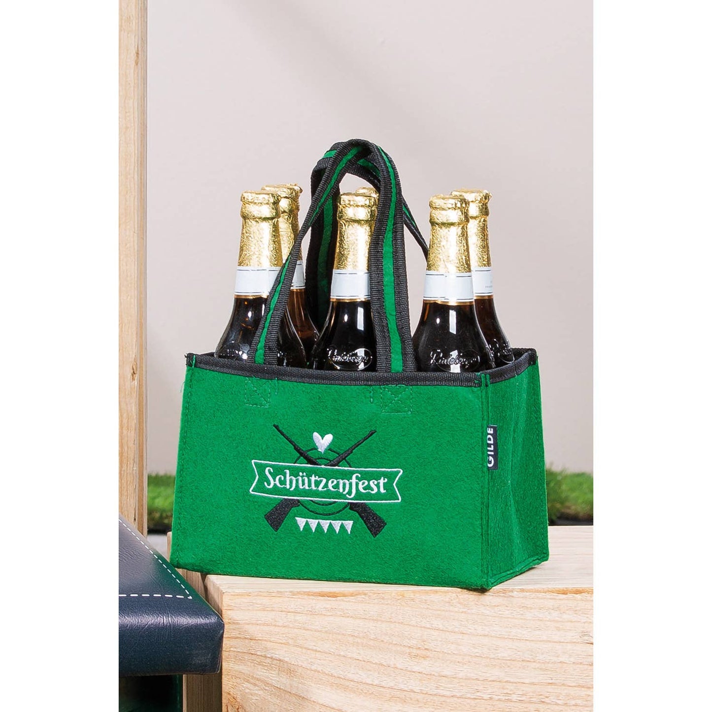 Flaschenträger Schützenfest H.15 cm 6er Träger